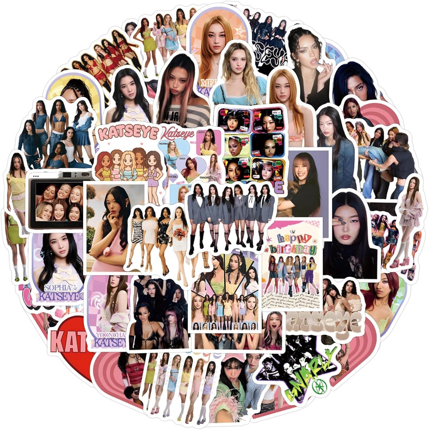 60pcs Kpop Idol Stickers - Waterproof Vinyl Stickers for Water Bottles, Laptops & Gifts for Fans