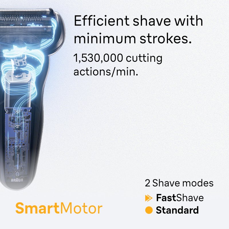 Braun Electric Razor for Men Series 5, Electric Shaver, Precision Trimmer, Extra Shaver Head, 4-in-1 Clean & Charge Center, S5 5165ps