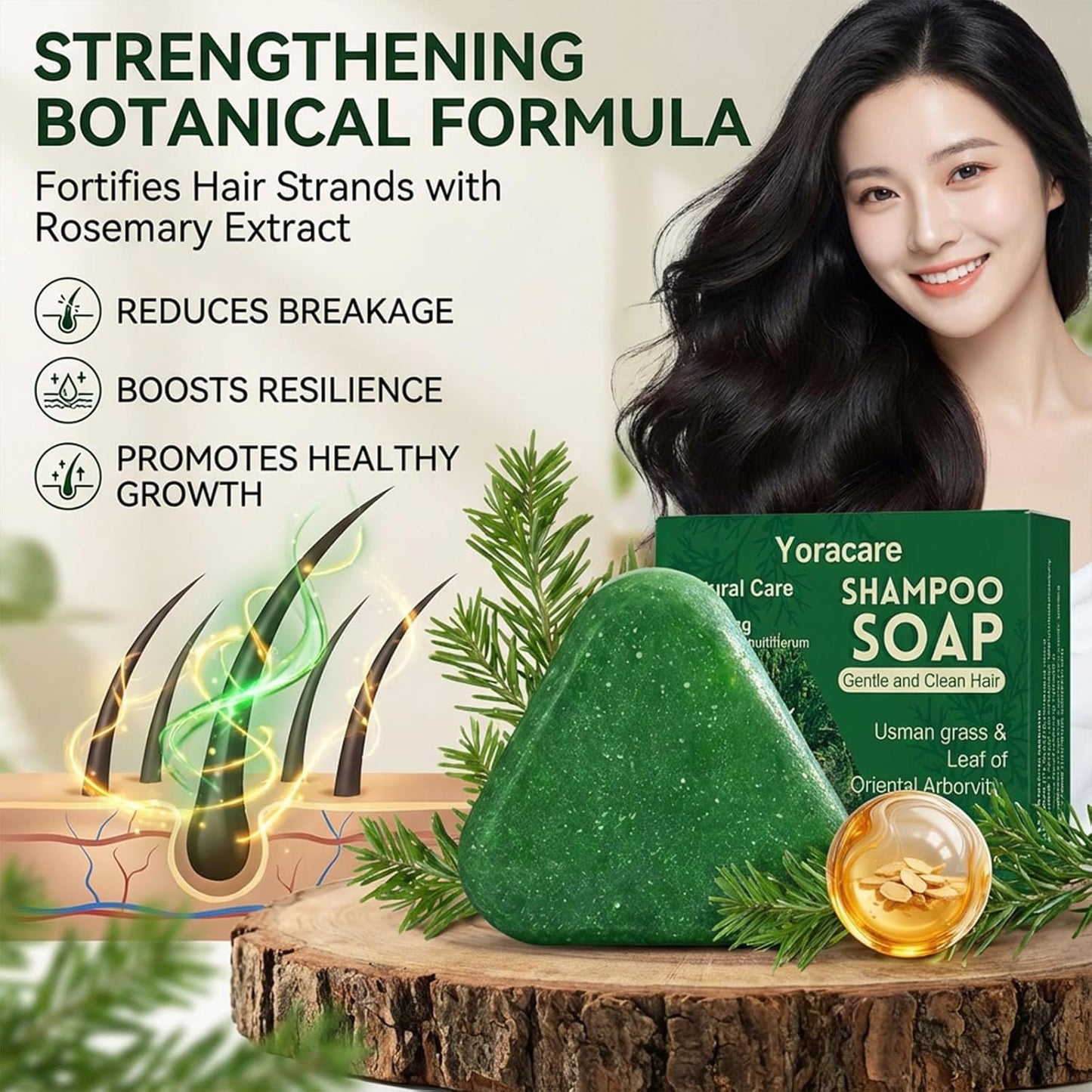 Korean Scalp Revival Bar - Strengthening Botanical Formula for Thinning Hair | Deep Hydration (4.23 oz)