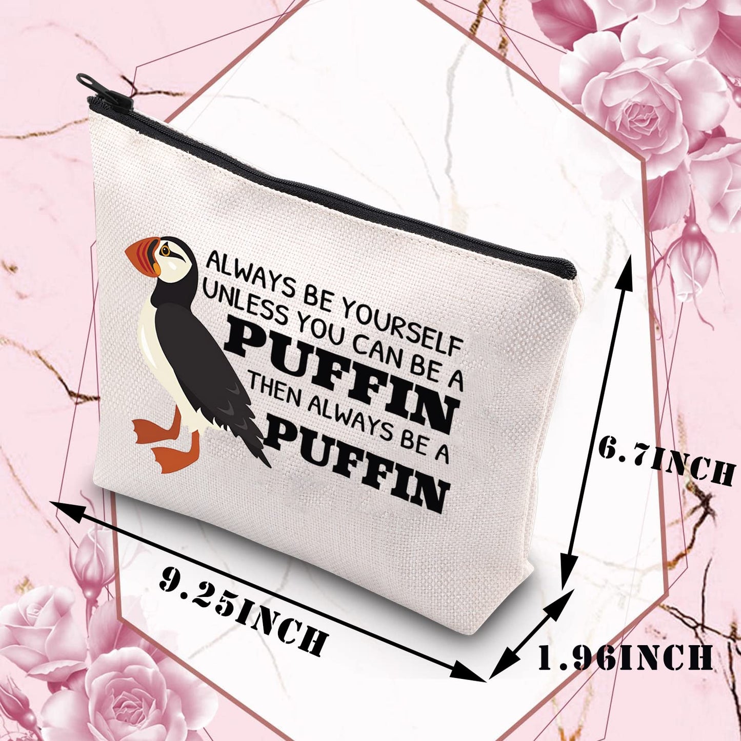 BDPWSS Puffins Gifts Puffin Bird Lover Gift Always Be Yourself Unless You Can Be A Puffin Then Always Be A Puffin Makeup Bag (Can be Puffin)