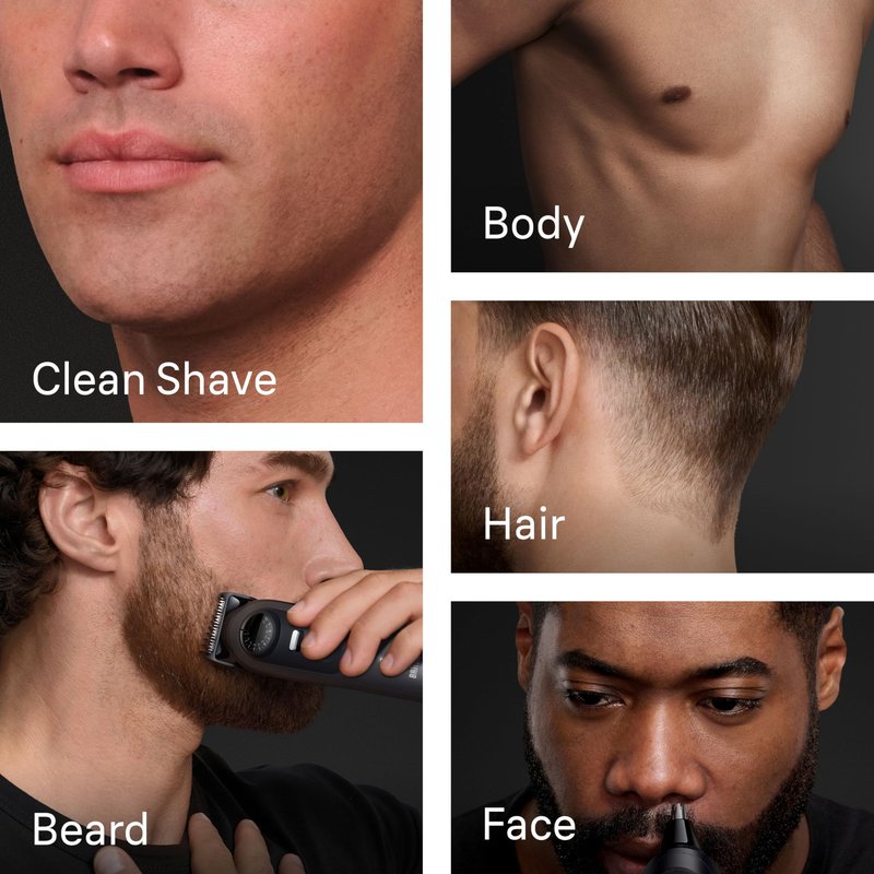 Braun All-in-One Series 9 Men’s Electric Beard Trimmer, Hair Clipper, Shaver & Razor for Face, Hair & Body, AIO 9535 with Gillette Labs Razor, Cordless