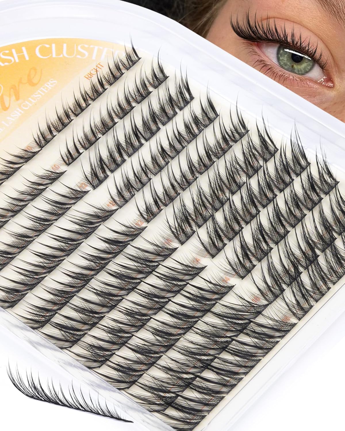 Manga Lash Clusters - Wispy Eyelash Extensions for Fox Eye Look | 10-16MM Pre-Mapped Anime Style