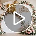 Mis Quince Wooden Sign - Elegant Quinceañera Party Decor