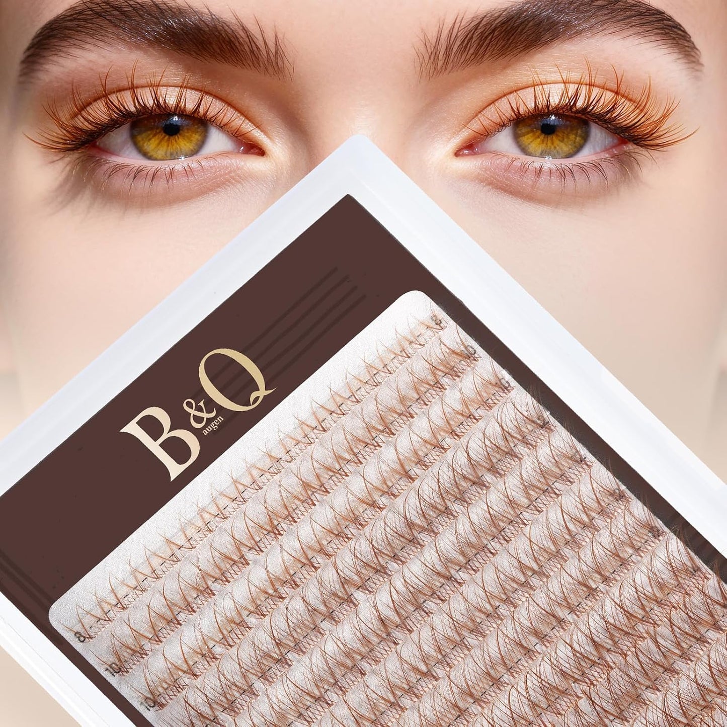Eyelash Extension Kit - 10-18mm D Curl Lash Clusters with Bottom Lashes | DIY Bond & Seal Applicator