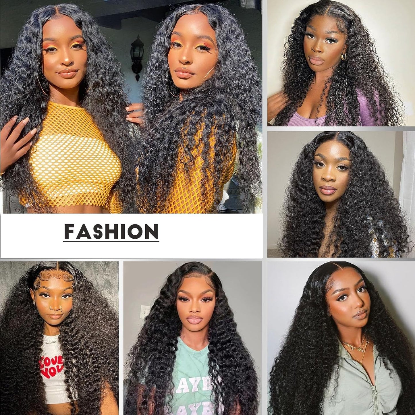 #1B Deep Wave Clip in Hair Extensions Real Human Hair, 32 Inch 120g/7Pcs,Full Shine Black Human Hair,Natural Black Clip ins Brazilian Virgin Human Hair Extensions