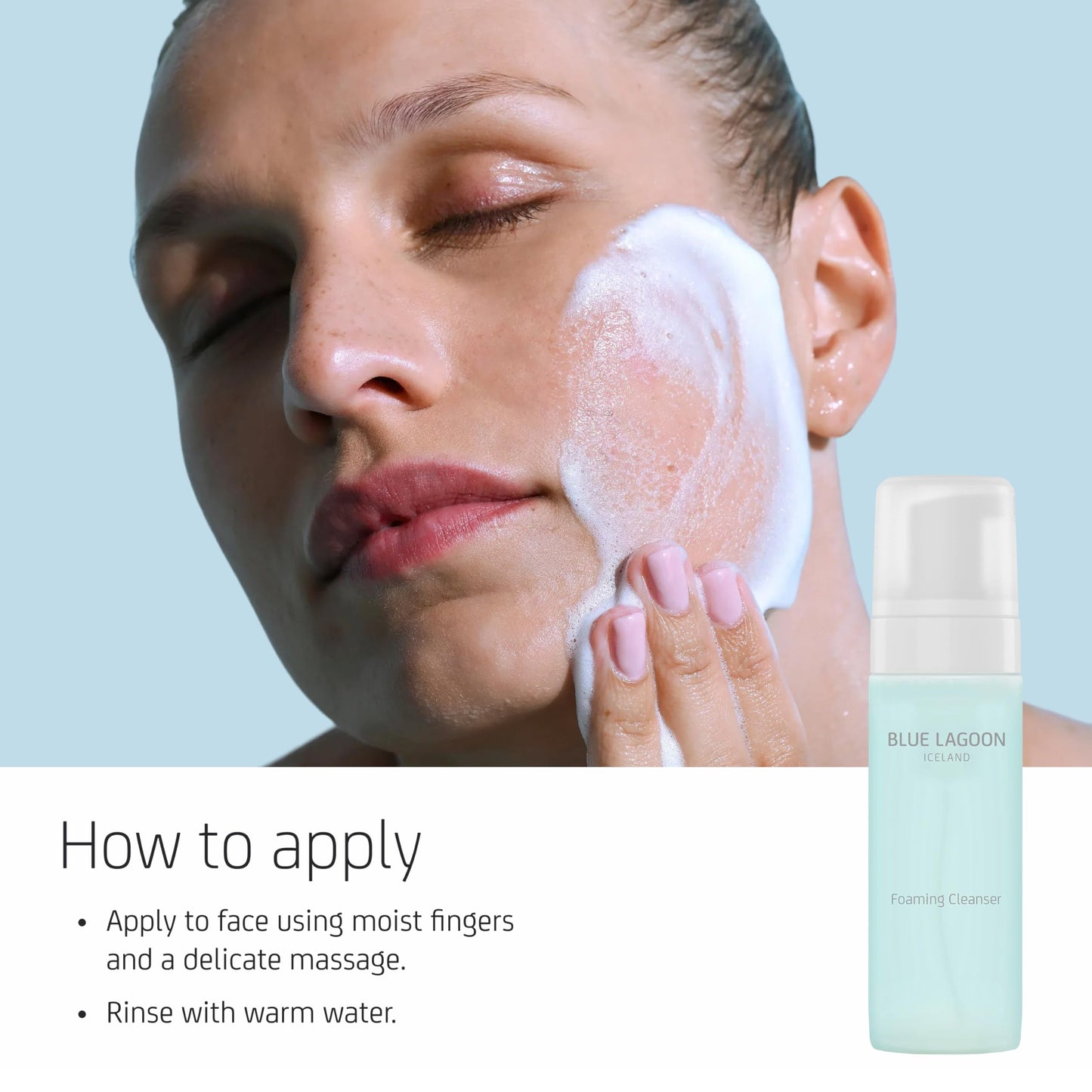 Blue Lagoon Skin Science - Natural Foaming Face Cleanser | Sustainable, Bioactive Icelandic Skincare (5 fl oz | 150 ml)