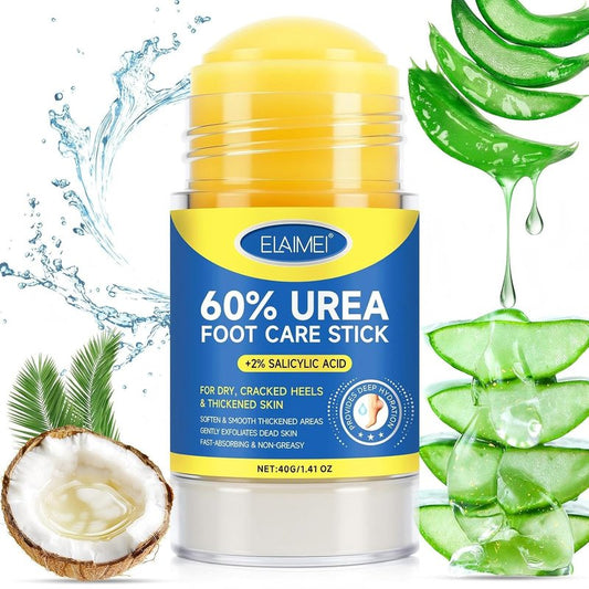 Urea Foot Cream Stick - 60% Urea & 2% Salicylic Acid for Deep Moisturizing | Gentle Exfoliation & Callus Remover
