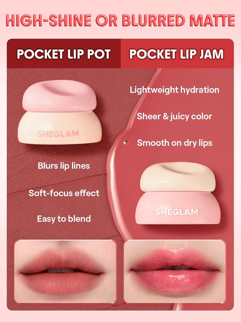 Bounce Putty Pocket Lip Pot - Velvet Matte Lip Gloss | High Pigment Tomato Tango Color with Brush