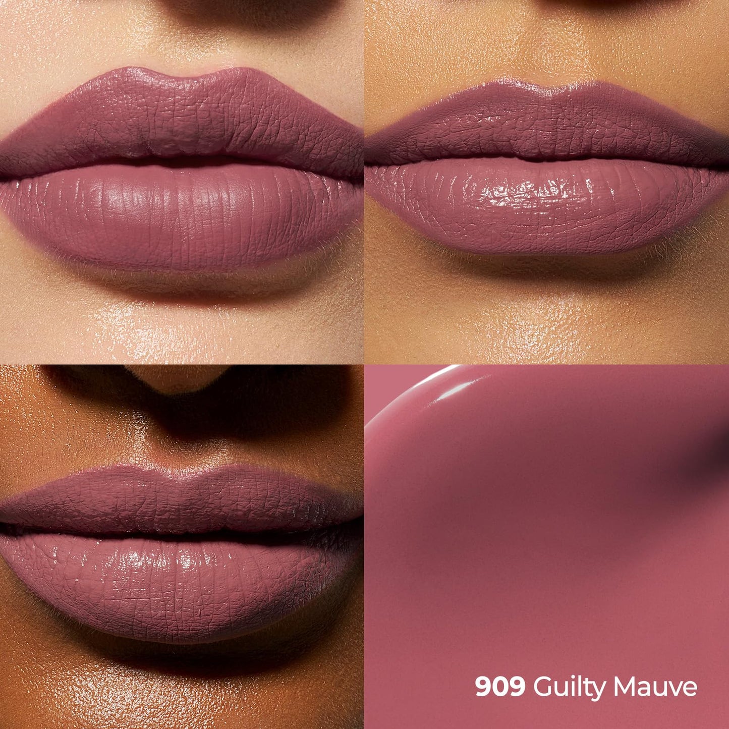 Laka Perfect Twin Lip - Dual-Ended Matte Liquid Lipstick & Clear Gloss | Long Lasting 12 Hour Color, Transfer Proof | High Pigmented Lightweight Non-Sticky | Korean Makeup | #909 Guilty Mauve, 0.31oz