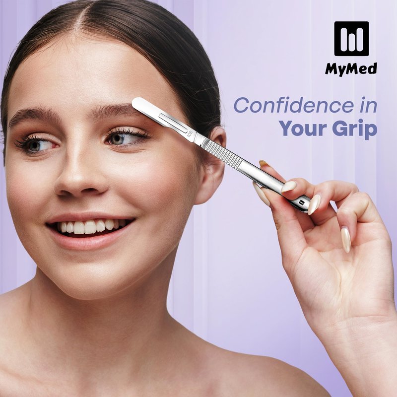 MyMed #11 Blades Dermaplaning Scalpels with Dermaplane Handle - Pack of 20 Dermaplane Razor for Women Face + (#11G)