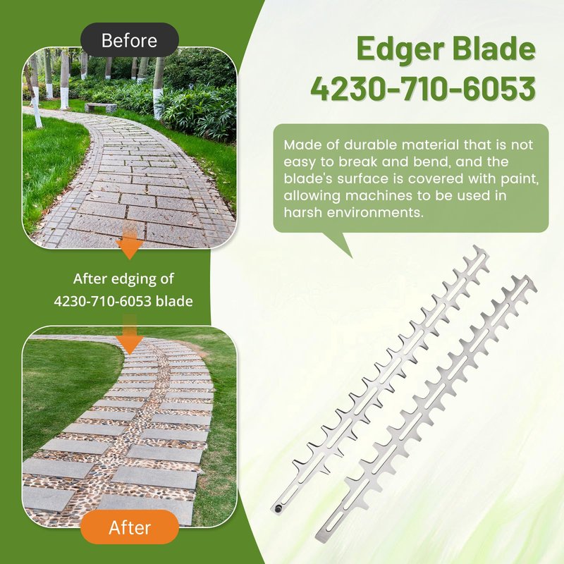 20" Hedge Trimmer Blade 4230-710-6053, Compatible with S tihl HL30 HL45 HL73 HL75 HL100 HL95 HEL600 HEL700 HL-KM, Replace 4230-710-6002 4230-710-6050, Pair of 2