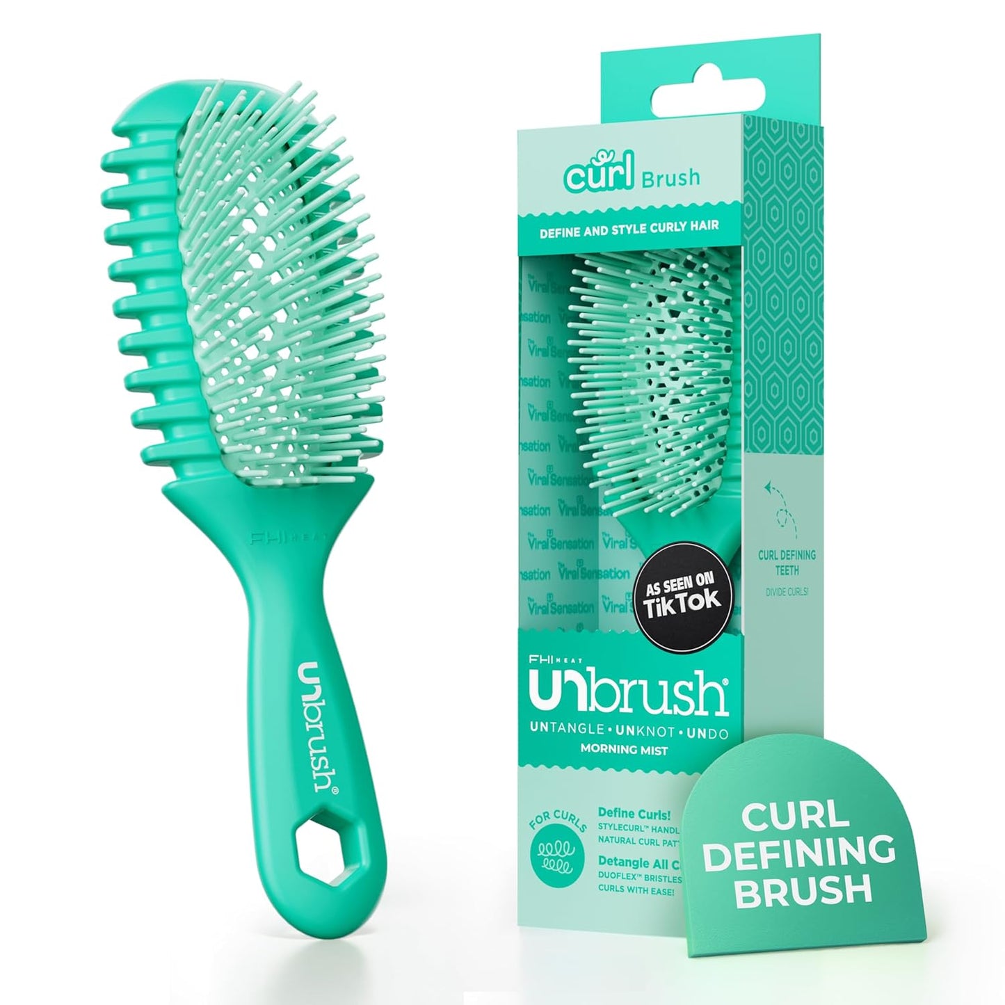 FHI Heat Curl Collection - Pain-Free Brushing & Curl Enhancing for Curly Hair | Ideal for Wet Use