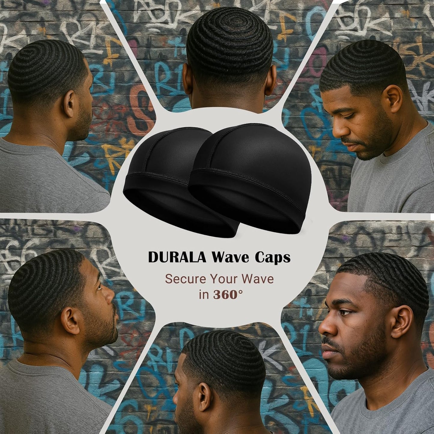 Super Elastic Wave Cap - Compression Stocking Cap for 360, 540, 720 Waves | Comfortable Fit