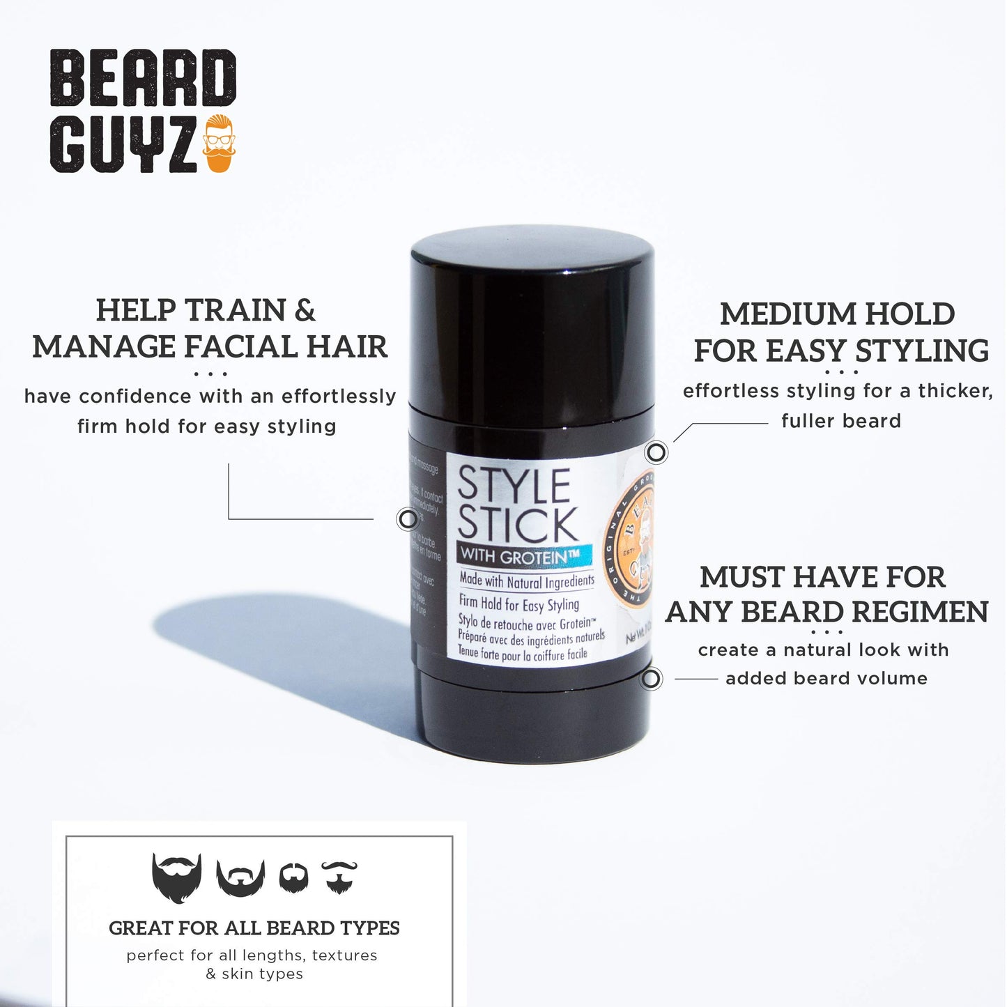 Beard Guyz Style Stick W/Grotein