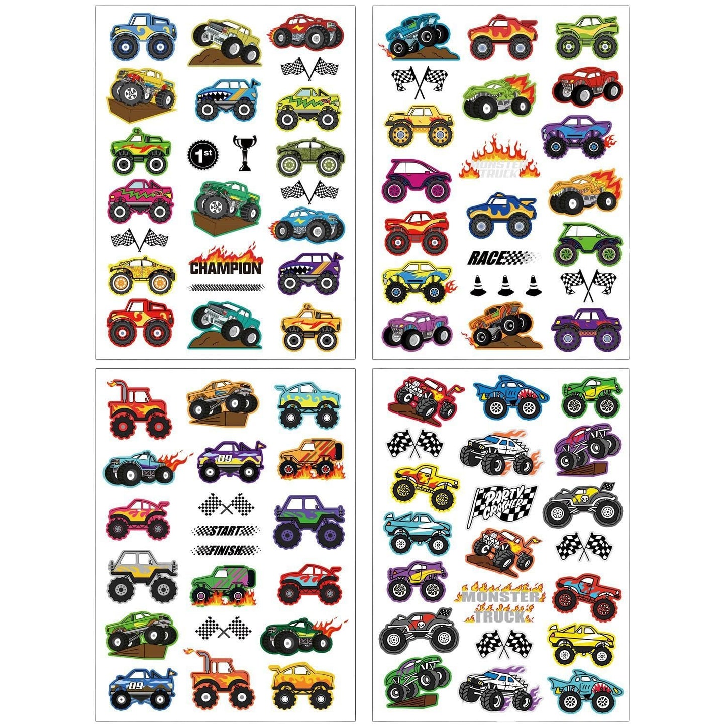 Soccer Temporary Tattoos - Waterproof Cartoon Face Stickers | 6 Fun Styles for Party Makeup