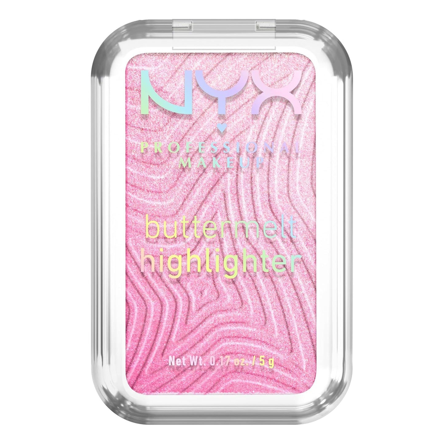 NYX Buttermelt Highlighter - Long-Lasting Powder Highlighter for High Impact Glow | Frosty Pink 15U