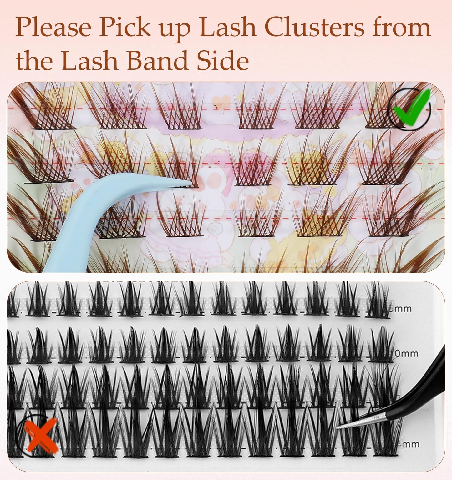 60 Pcs 8-13mm Eyelash Clusters, Manga Lash Clusters C Curl