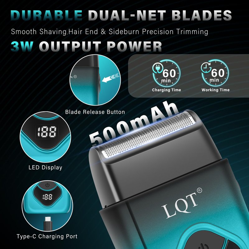 LQT® Professional Hair Clippers for Men, Hair Trimmer Cordless Barber Clippers and Trimmers Set, Hair Cutting Kit for Men Grooming Father Day Gifts