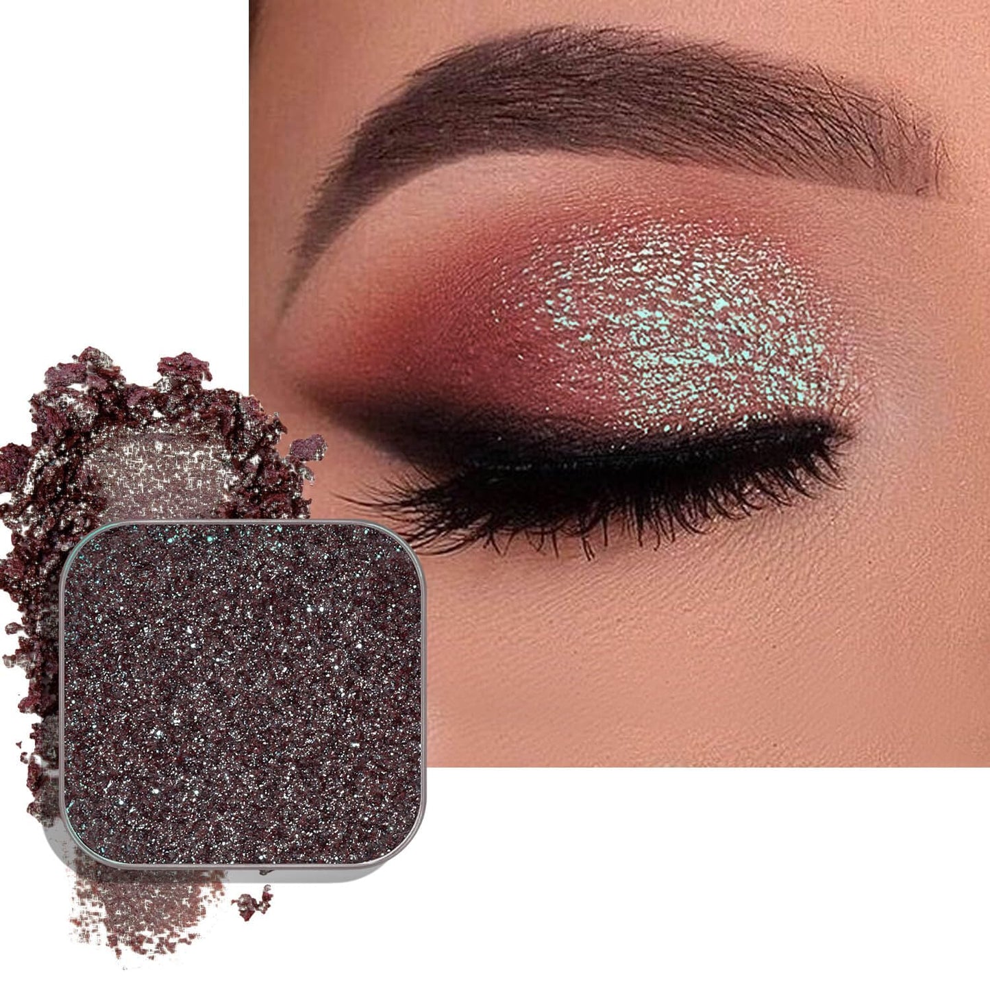 Chameleon Chrome Eyeshadow - Duochrome Lavender & Blue Reflects | Iridescent Metallic Shimmer, Bouncy Texture