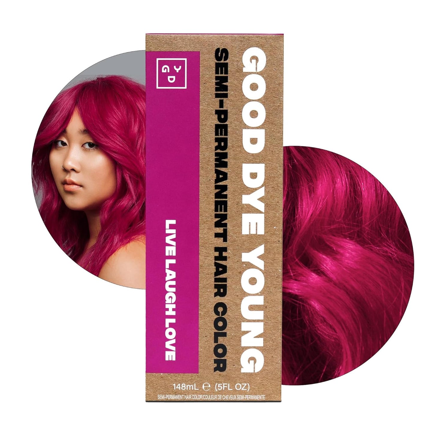 Good Dye Young Semi-Permanent Hair Color - Vegan Pink Hair Dye for Non-Damaging Color | 5 FL OZ, Lasts Up to 24 Washes
