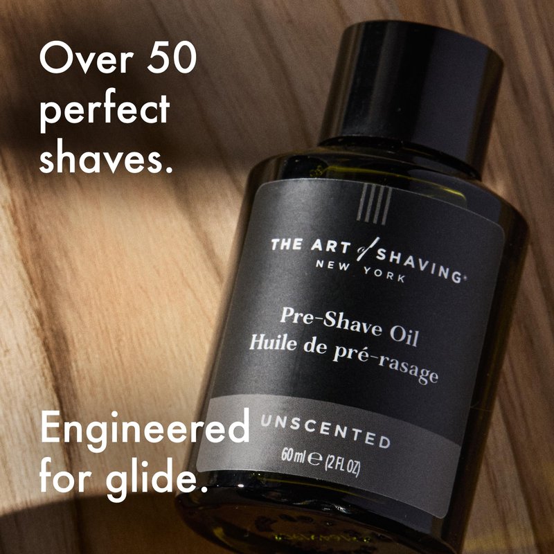 The Art of Shaving Pre-Shave Beard Oil for Sensitive Skin – Improves Razor Glide, Protects Against Razor Burn & Post-Shave Irritation – Dermatologist-Reviewed – Unscented, 2 oz