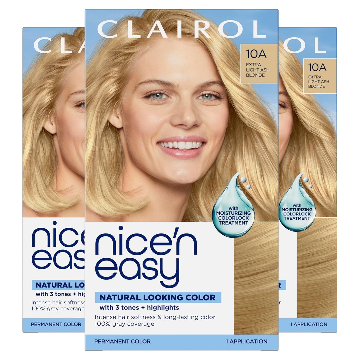Clairol Nice'n Easy Permanent Hair Dye - Blackest Black | 100% Gray Coverage & Long-Lasting Shine | Single Pack