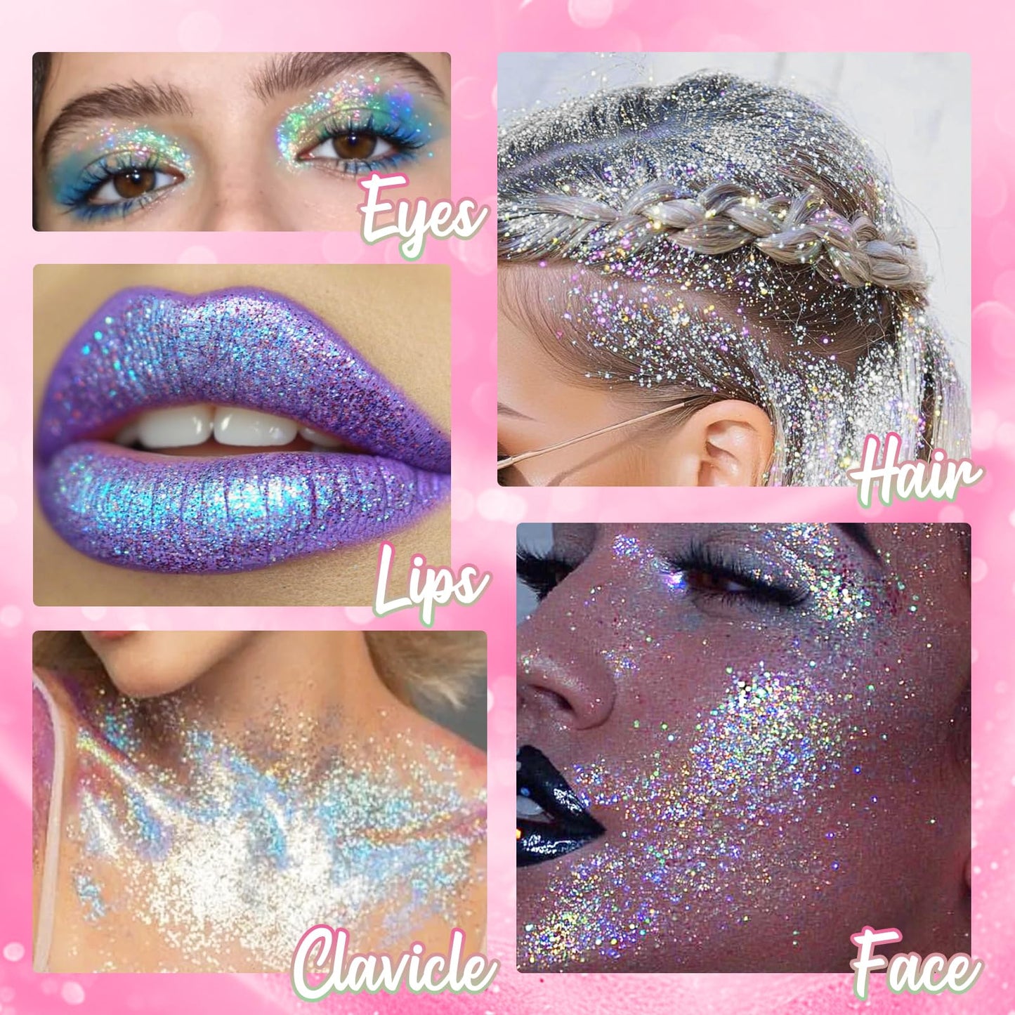 CAHOTO Flamingo Roll-on Glitter for Face Body & Hair