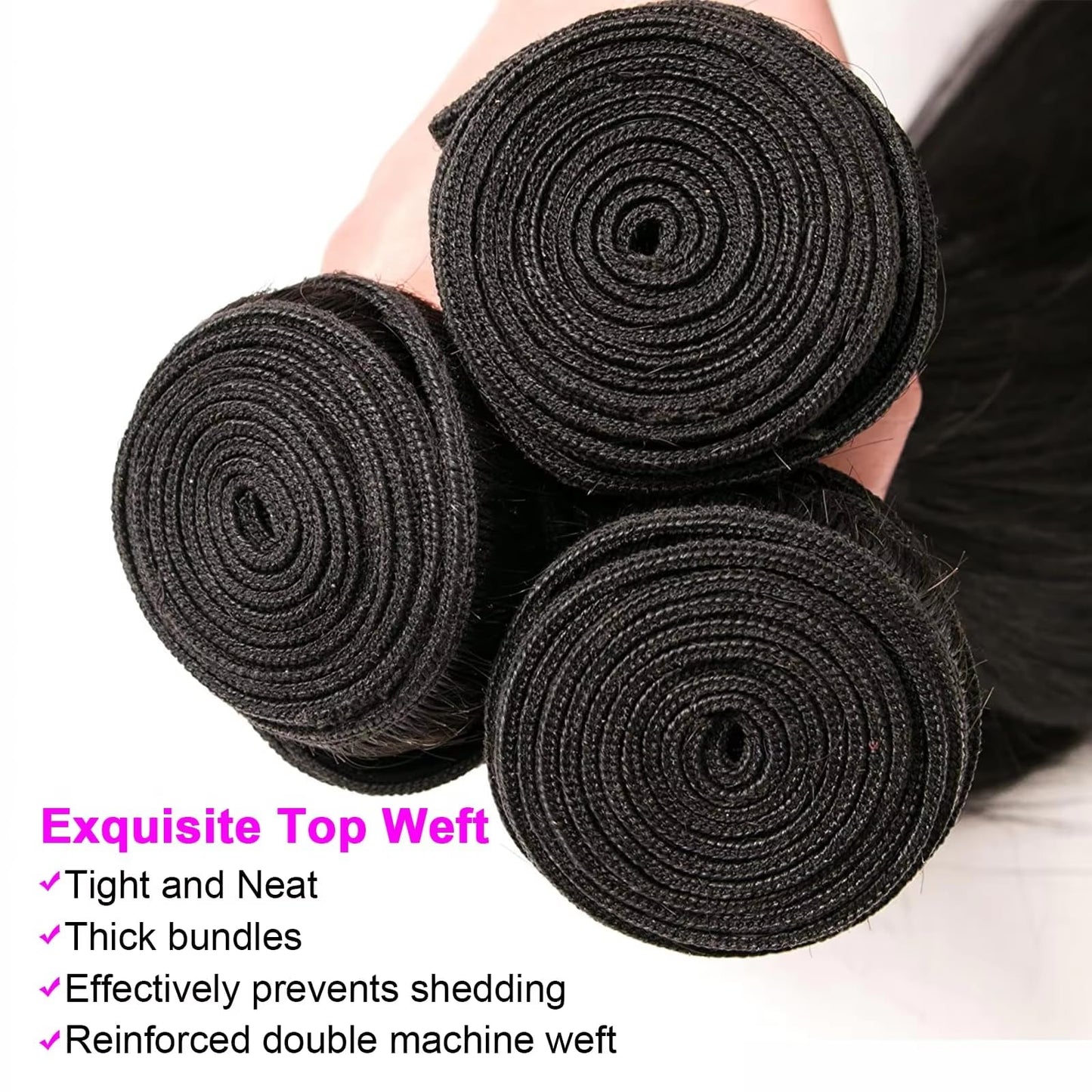 14 16 18 Inch Loose Deep Wave Bundles Human Hair 3 Bundles Brazilian Remy Hair 50 Grams/Bundle #1B Natural Black Color Loose Wave Bundle 10A Grade Unprocessed Virgin Hairs Weaves Extensions