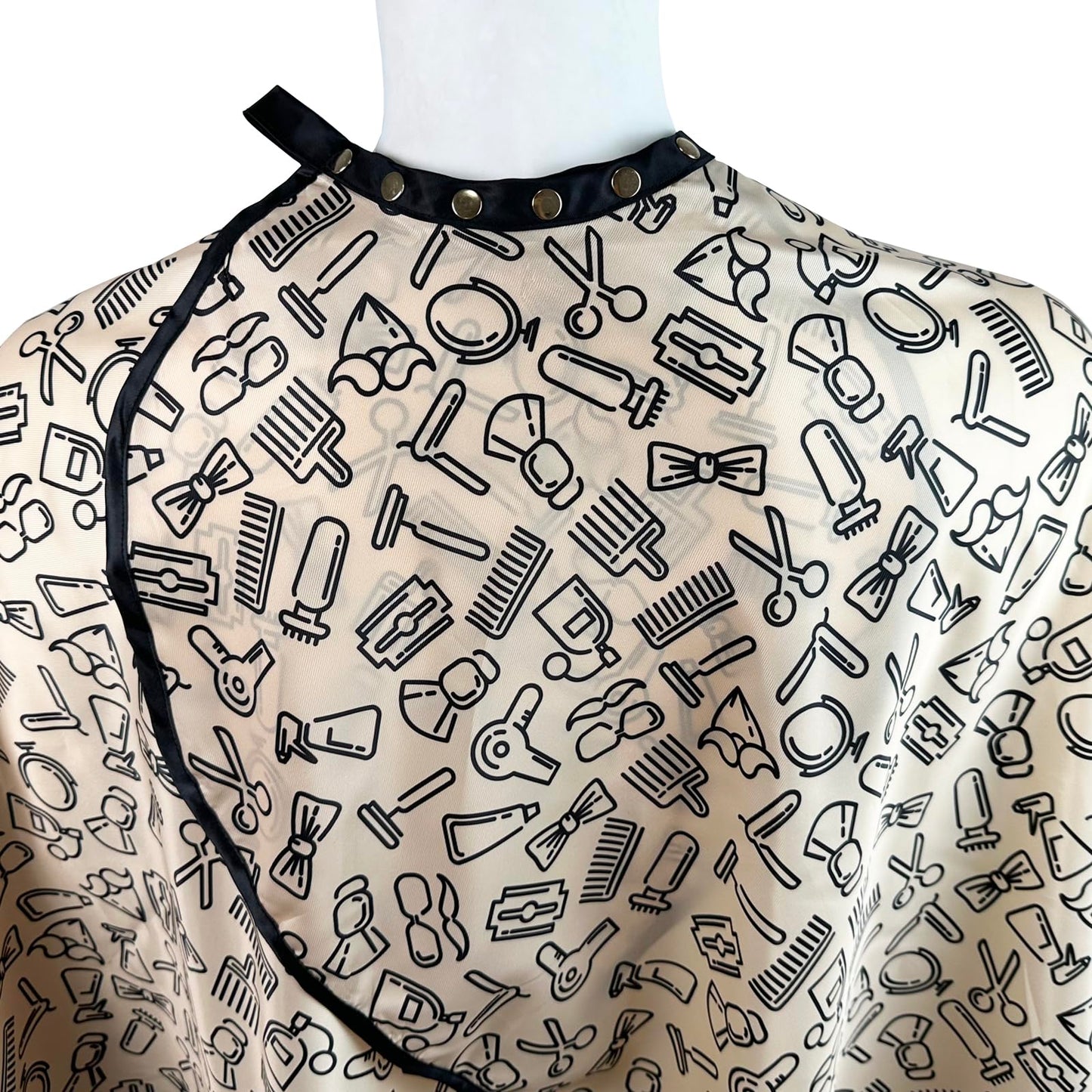 Pelocapa Barber Capes for Men Haircutting Salon Capes with Snaps Stylist Gown Large Waterproof Hairdresser Capes -63”× 56”(Beige)