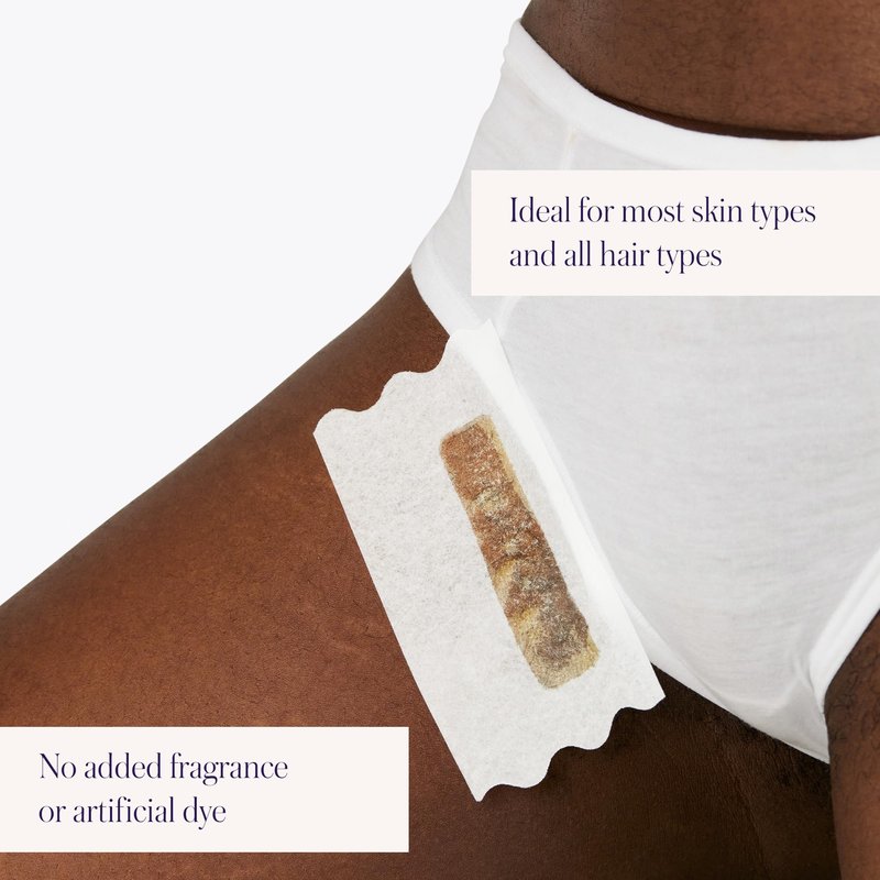 Flamingo Face & Pubic Wax Kit - 44 Wax Strips, 16 Post-Wax Cloths, and Calming Serum - Easy At-Home Hair Removal