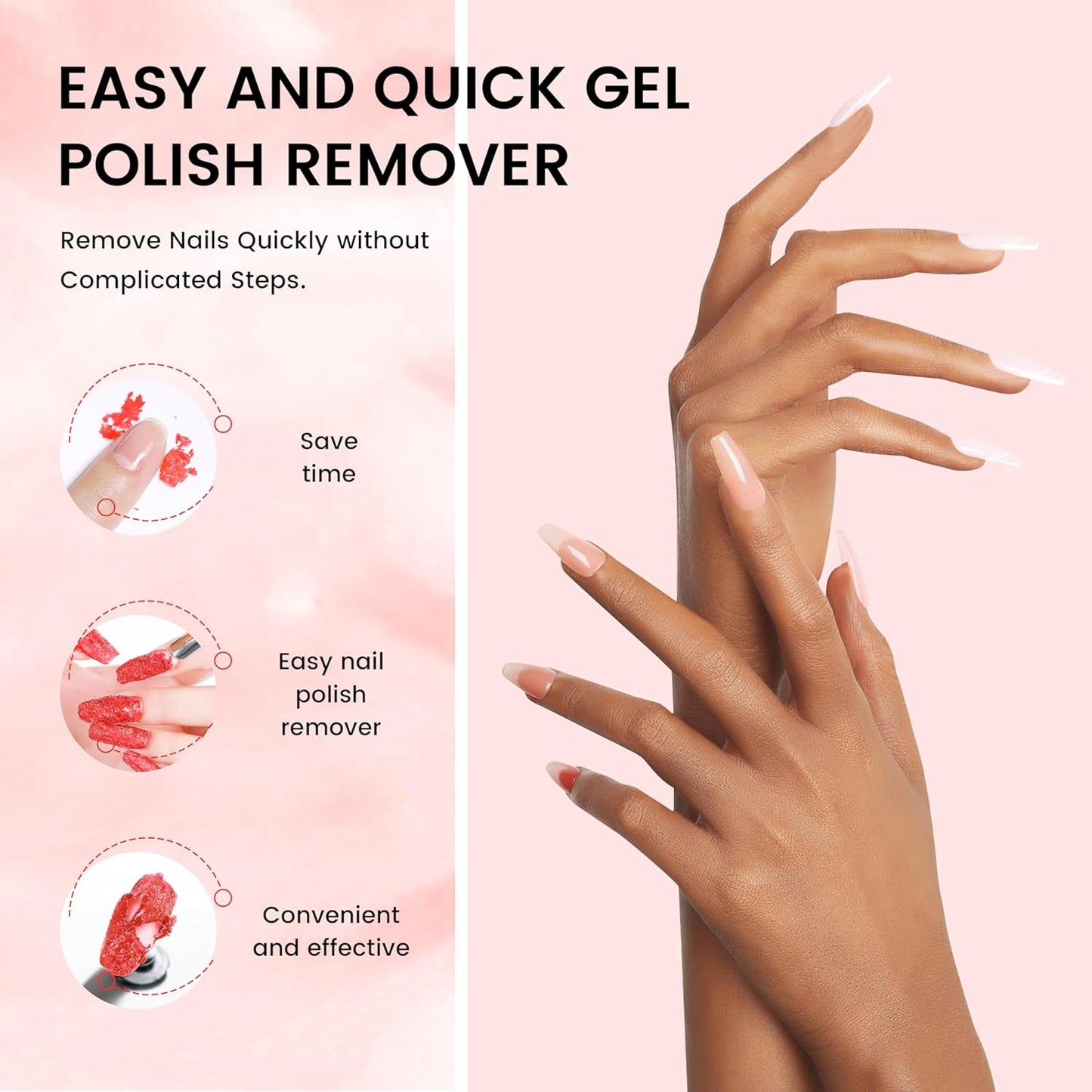 Nail Gel Polish Remover - Acetone 120ml for Acrylic, Dipping Powder & Gel Nails | Gentle & Effective Formula