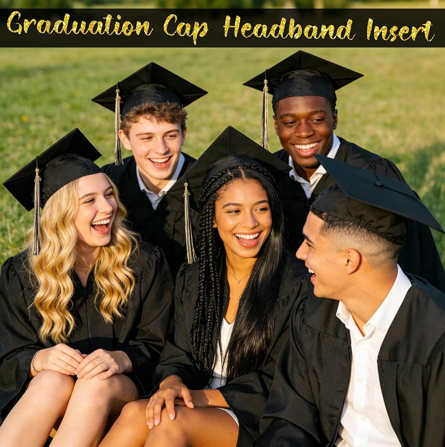 Graduation Cap Headband Insert - Securely Holds Grad Hat & Maintains Hairstyle | Perfect Graduation Gift