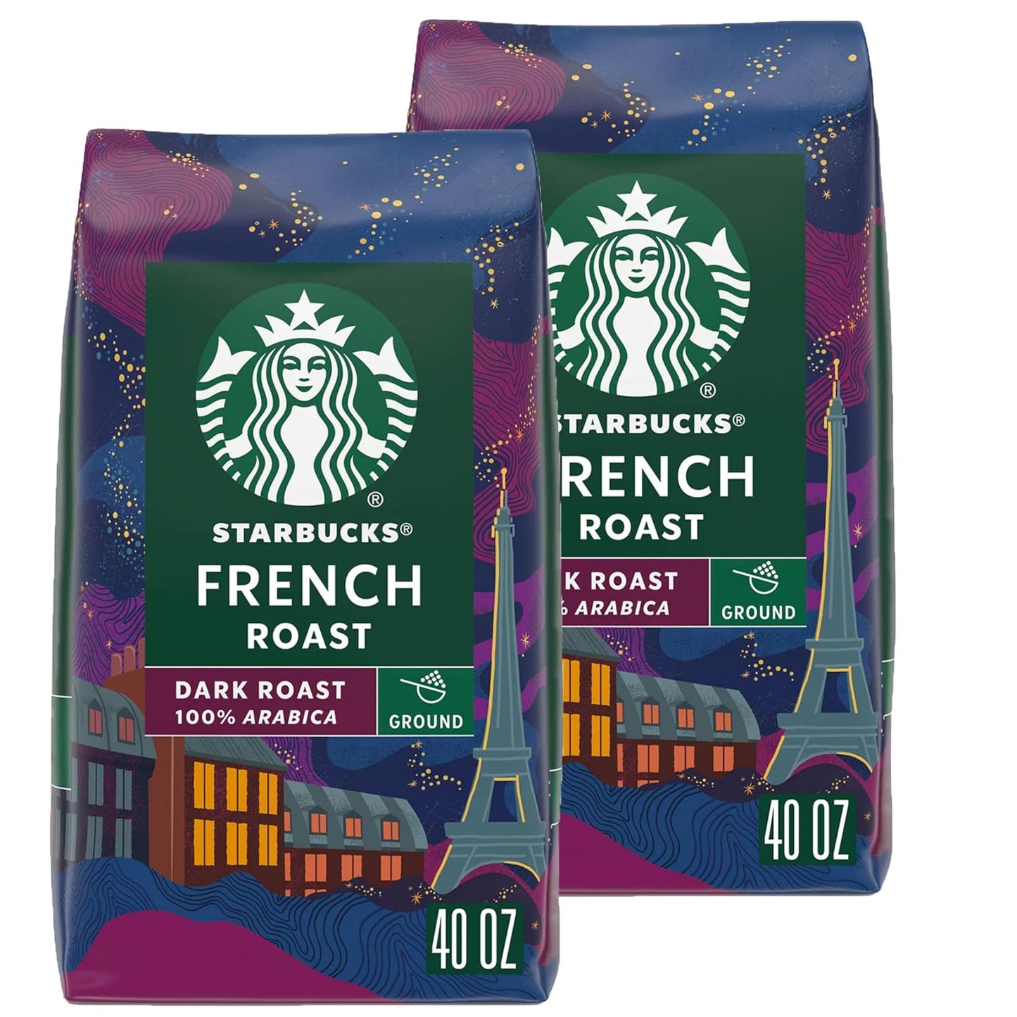 Starbucks Ground Coffee - Dark Roast Italian Blend | 100% Arabica, 18 oz Bag