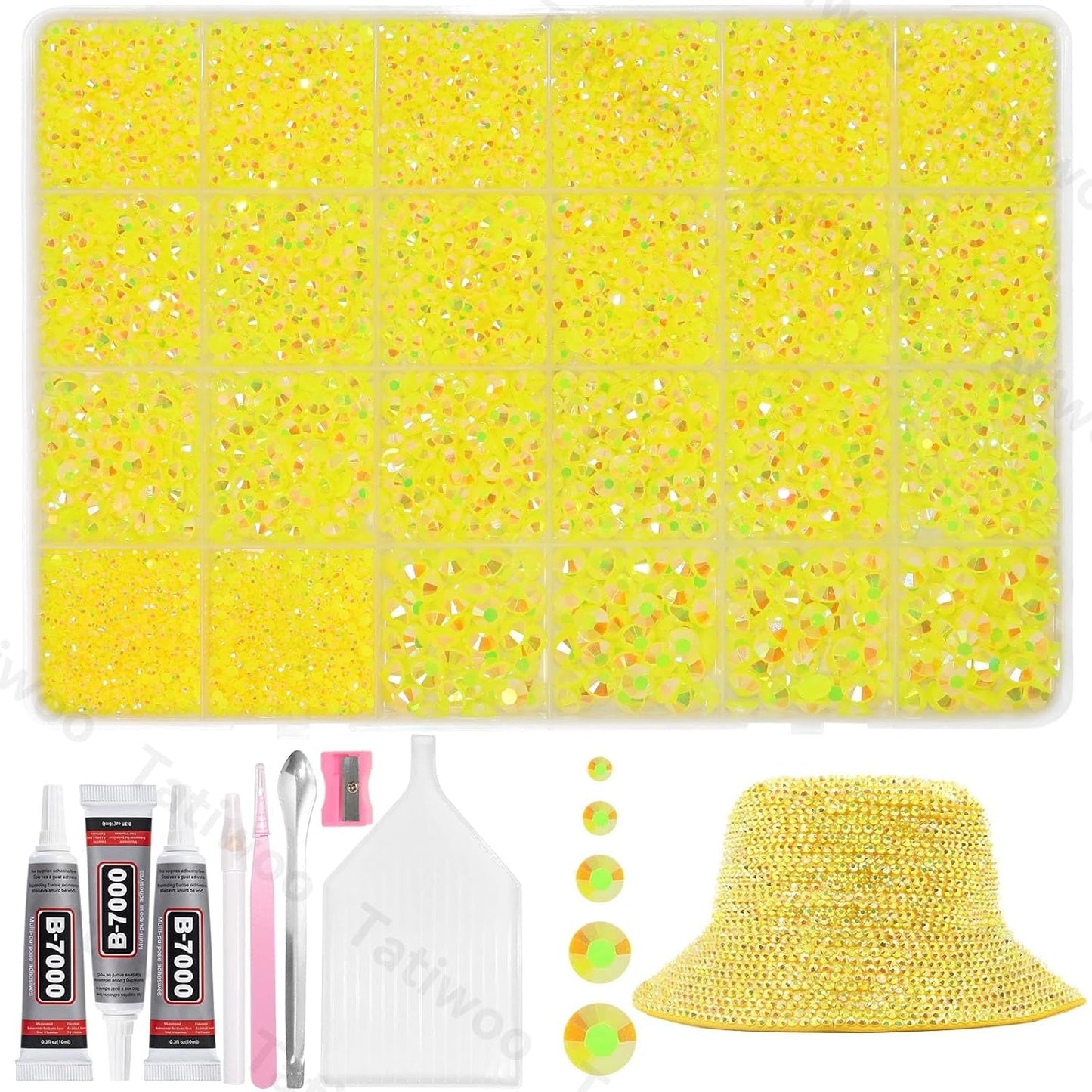 Light Pink Flatback Jelly Resin Rhinestones - 20000 Pcs Mix Sizes 2-6mm for Crafting & DIY Makeup Tumblers