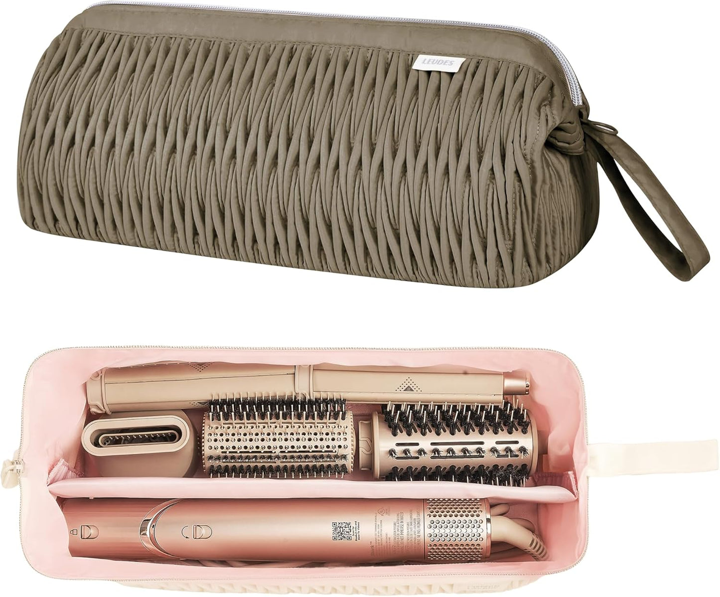 Dyson Airwrap Travel Case - Organizer for Shark Hair Dryer & Airstraight Flex Style | Beige