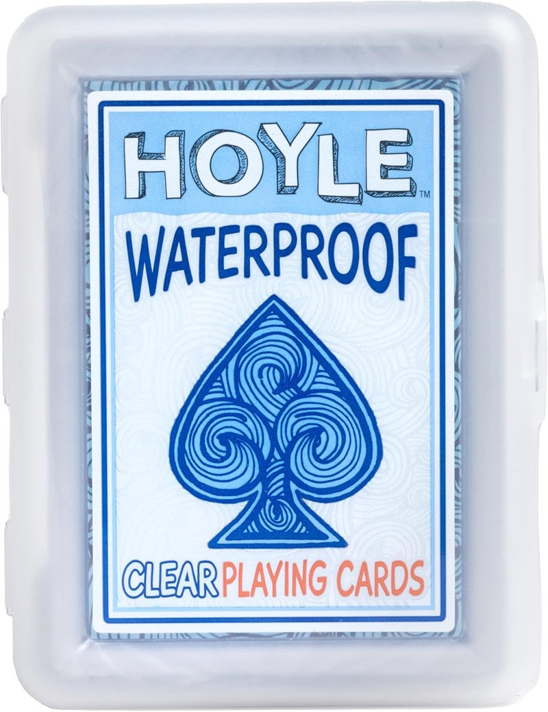 Waterproof Playing Cards - Clear Plastic Deck for Outdoor Games | Camping, Beach, Pool & Travel (1 Deck)