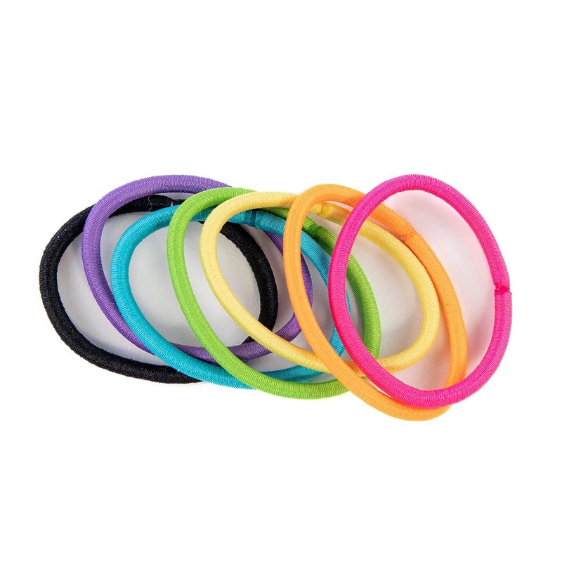 No Damage Elastic Hair Ties - Secure Hold Ponytail Holders for Thick Hair | Snag-Free 4 MM Elastics, 32 Count