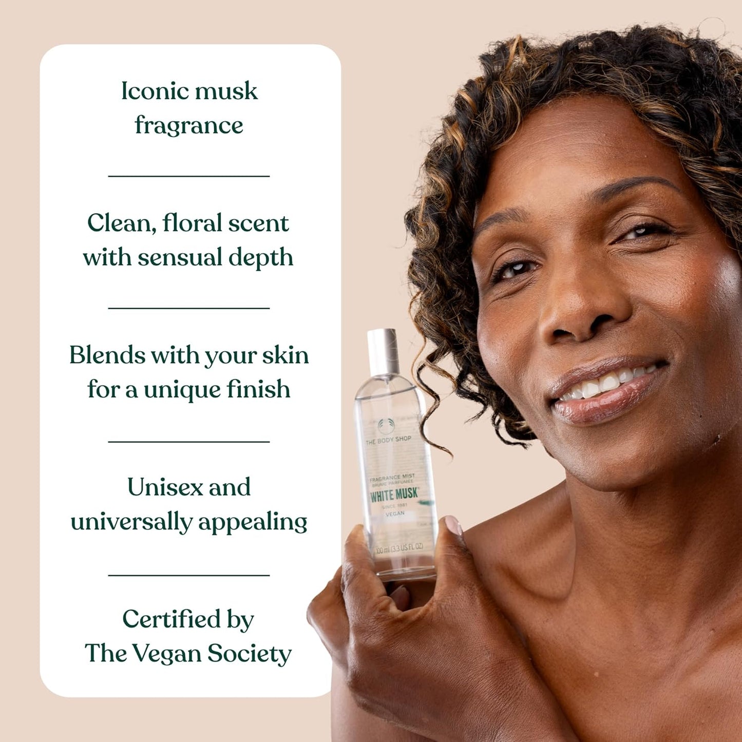 White Musk Body Mist - Unisex Fragrance with Jasmine & Lily | Vegan & Cruelty-Free, 100 ml / 3.3 fl oz