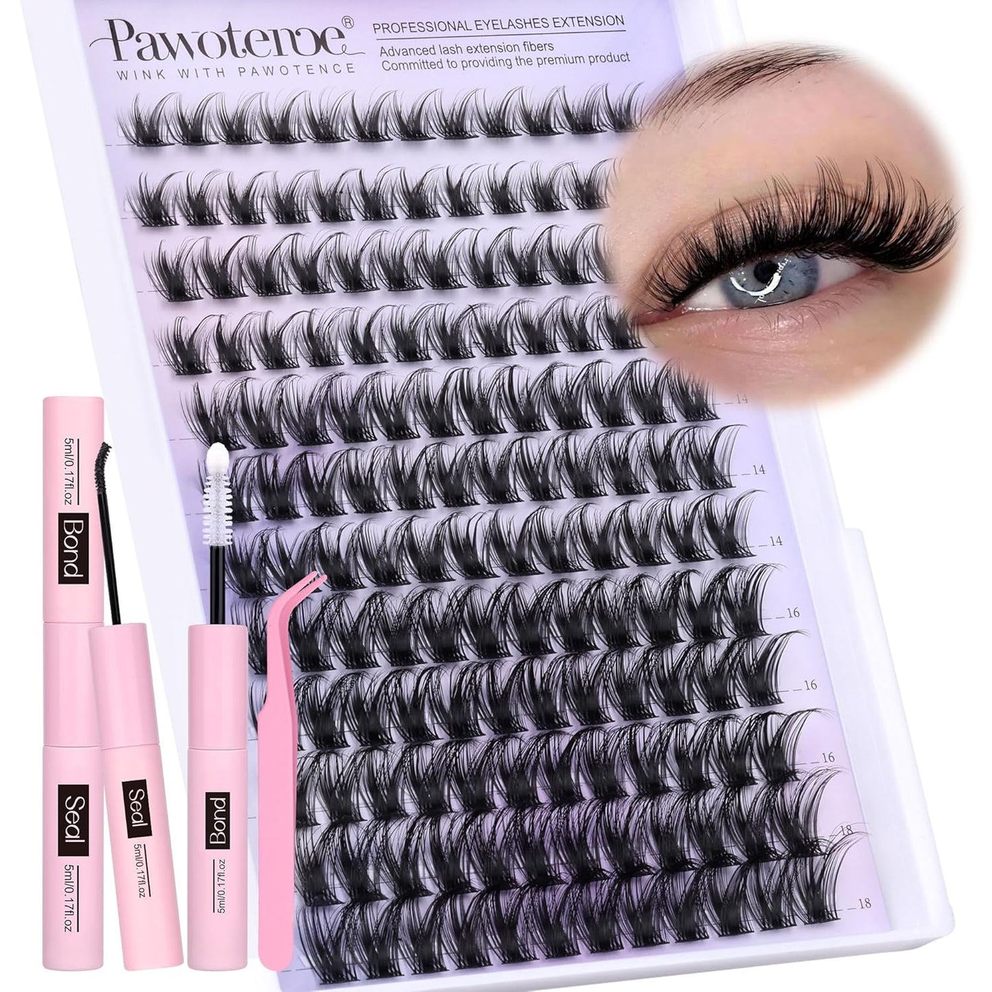 Manga Lash Clusters - 10-18mm Individual Eyelash Extensions | 144pcs Anime False Lashes for DIY Application