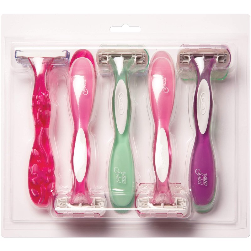BIC Soleil Simply Smooth Women's Disposable Razors; 3 Blades With Moisture Strip For a Silky Smooth Shave; 10-Count