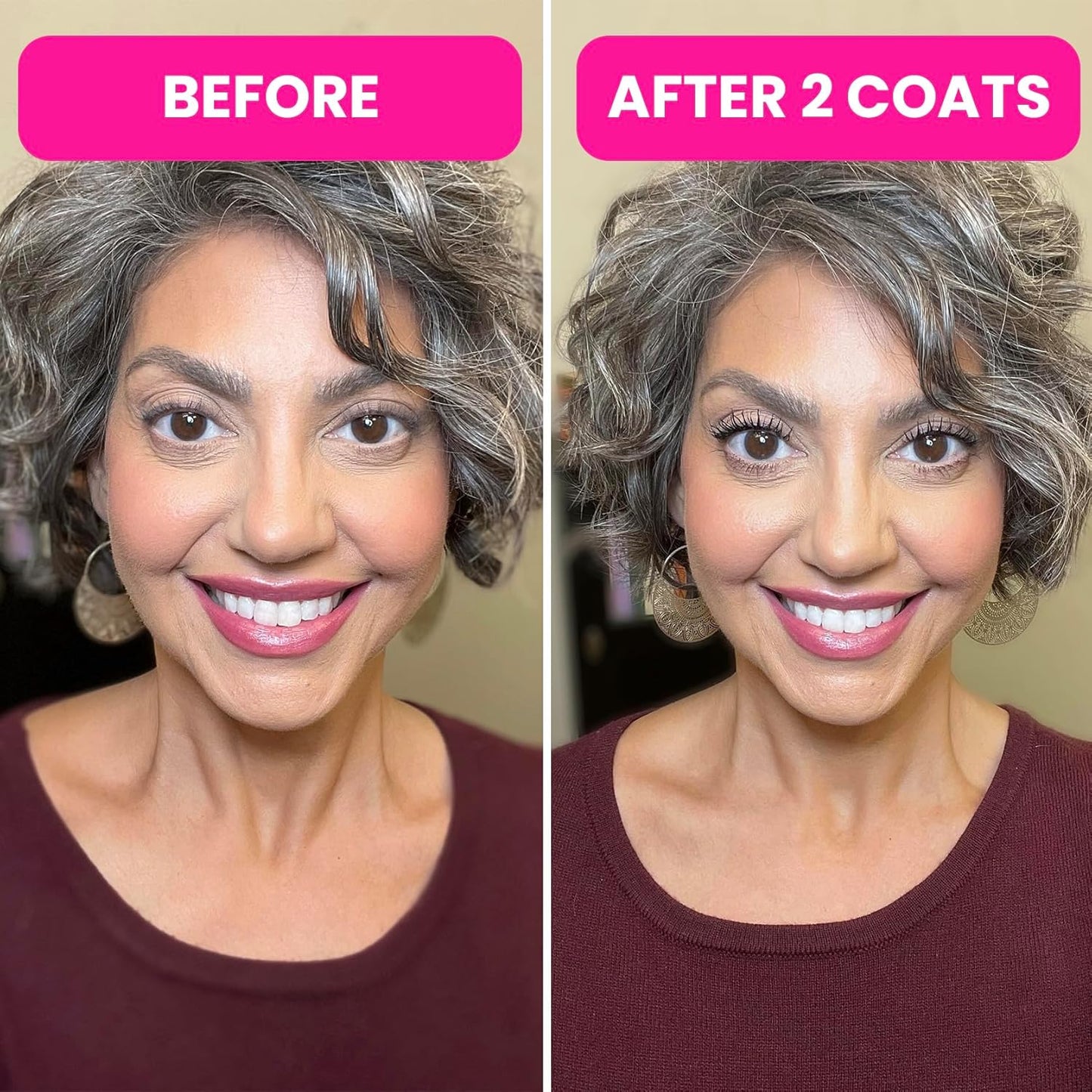 Prime Prometics PrimeLash Mascara for Older Women - Volumizing & Lengthening Formula | Hypoallergenic, Zero Clumps, Long-Lasting (Mulberry)