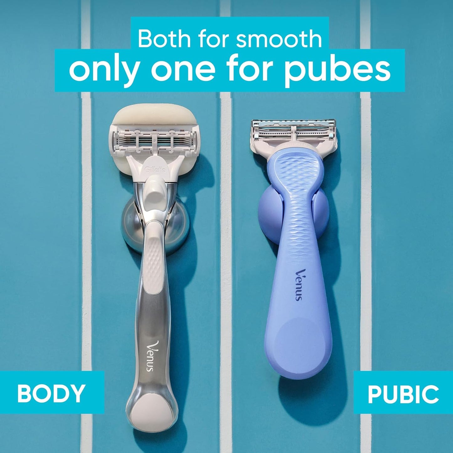 Gillette Venus Bikini Razors for Women - Smooth Skin & Pubic Hair Care | 1 Handle + 4 Blade Refills