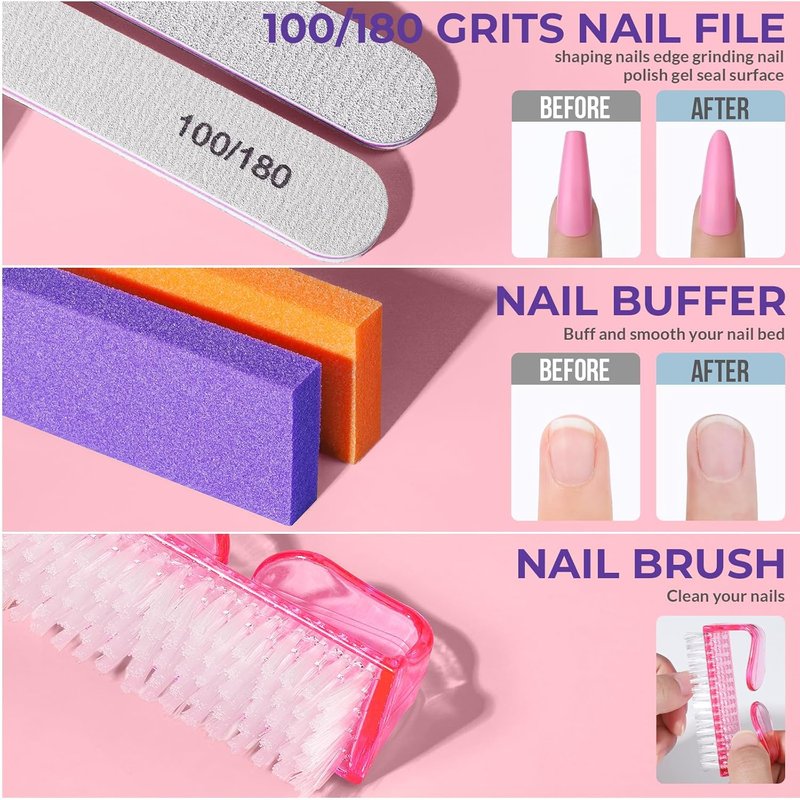 Nail Soaking Bowl Kit - 10 Acetone-Proof Bowls for Gel Polish Removal | Manicure Tools Included