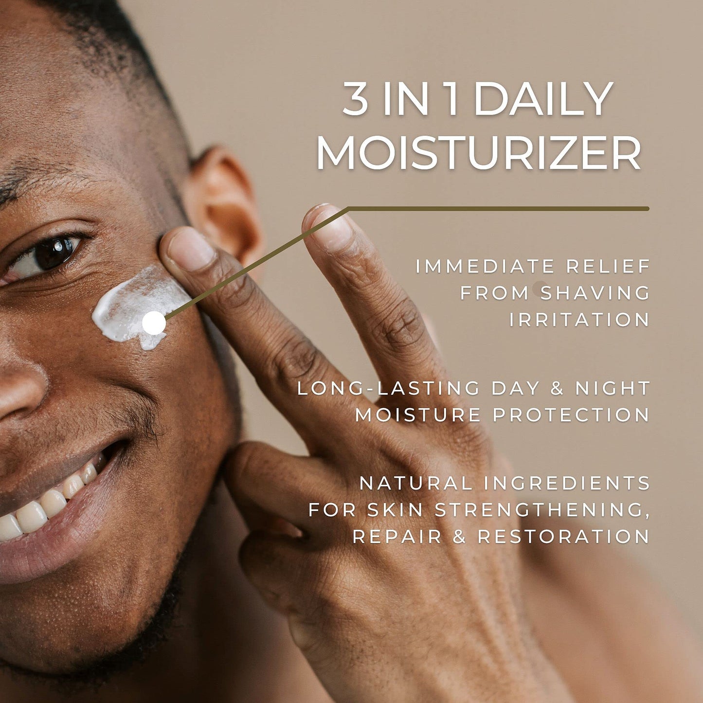 Burke Avenue 3 in 1 Daily Moisturizer – Face Lotion for Men & After-Shave Balm, Calming and Hydrating