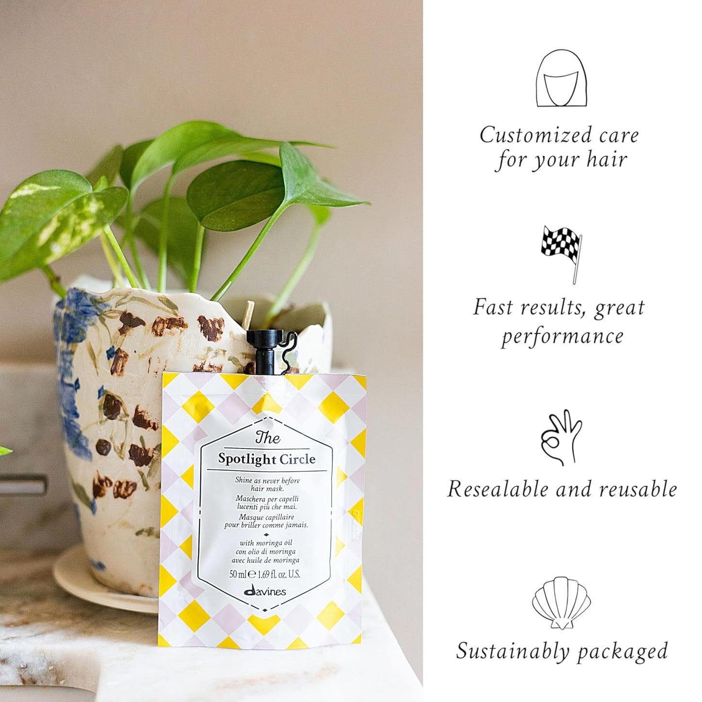 Davines Travel-Sized Hair Mask & Scalp Treatment - Nourish, Shine, Repair | All Hair Types