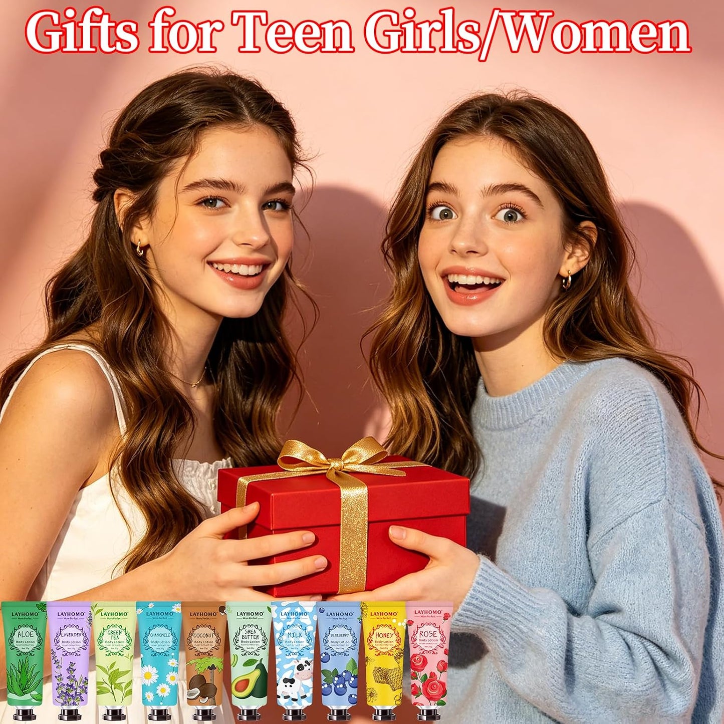 Mini Body Lotion Gift Set - 20 Travel Size Creams with Shea Butter for Dry Skin | Perfect Gifts for Women and Men