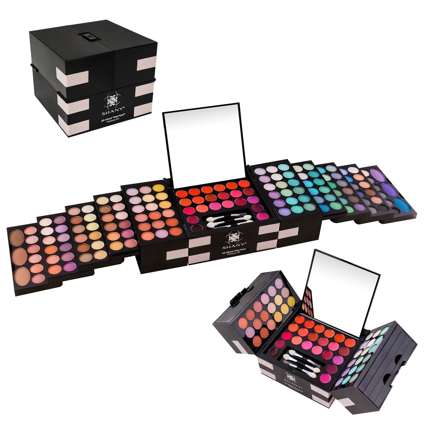 SHANY All In One Harmony Makeup Set - Ultimate Color Combination - Eyeshadows, Blush Powder, Lip-gloss Lipstick, Mini Makeup brushes, Makeup applicators, HOLIDAY GIFT IDEA