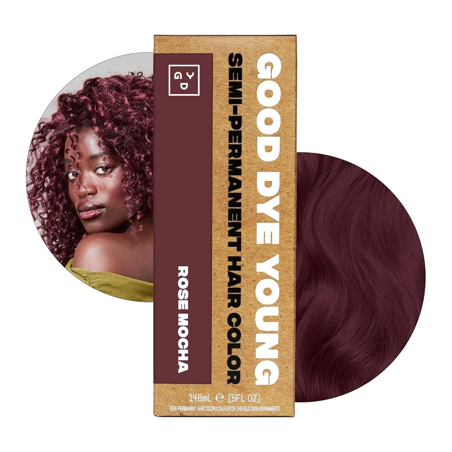 Good Dye Young Semi-Permanent Hair Color - Vegan Brown Hair Dye | Lasts Up to 24 Washes, 5FL OZ
