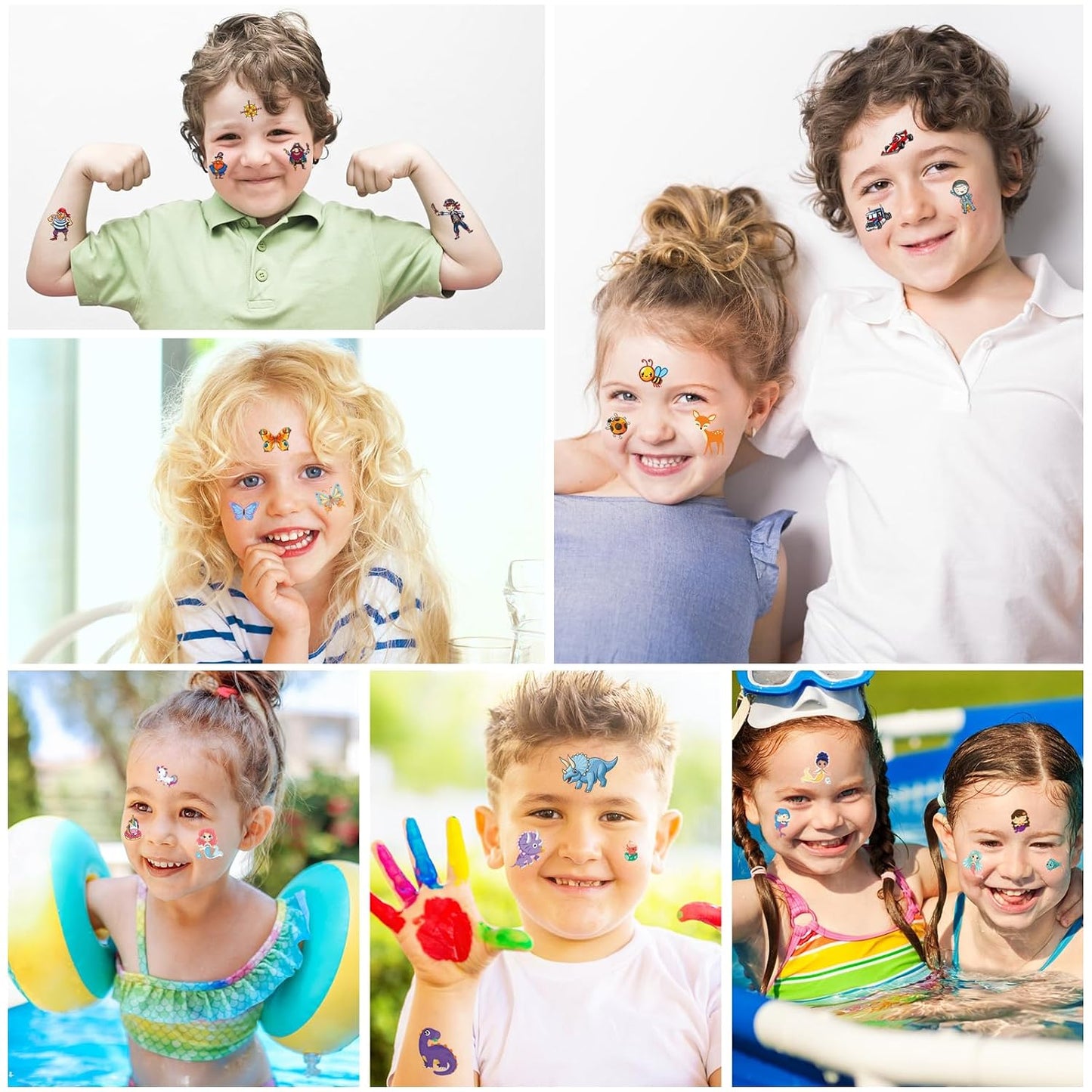 Temporary Tattoos for Kids - 300+ Fun Styles | Space, Dinosaurs, Butterflies & More