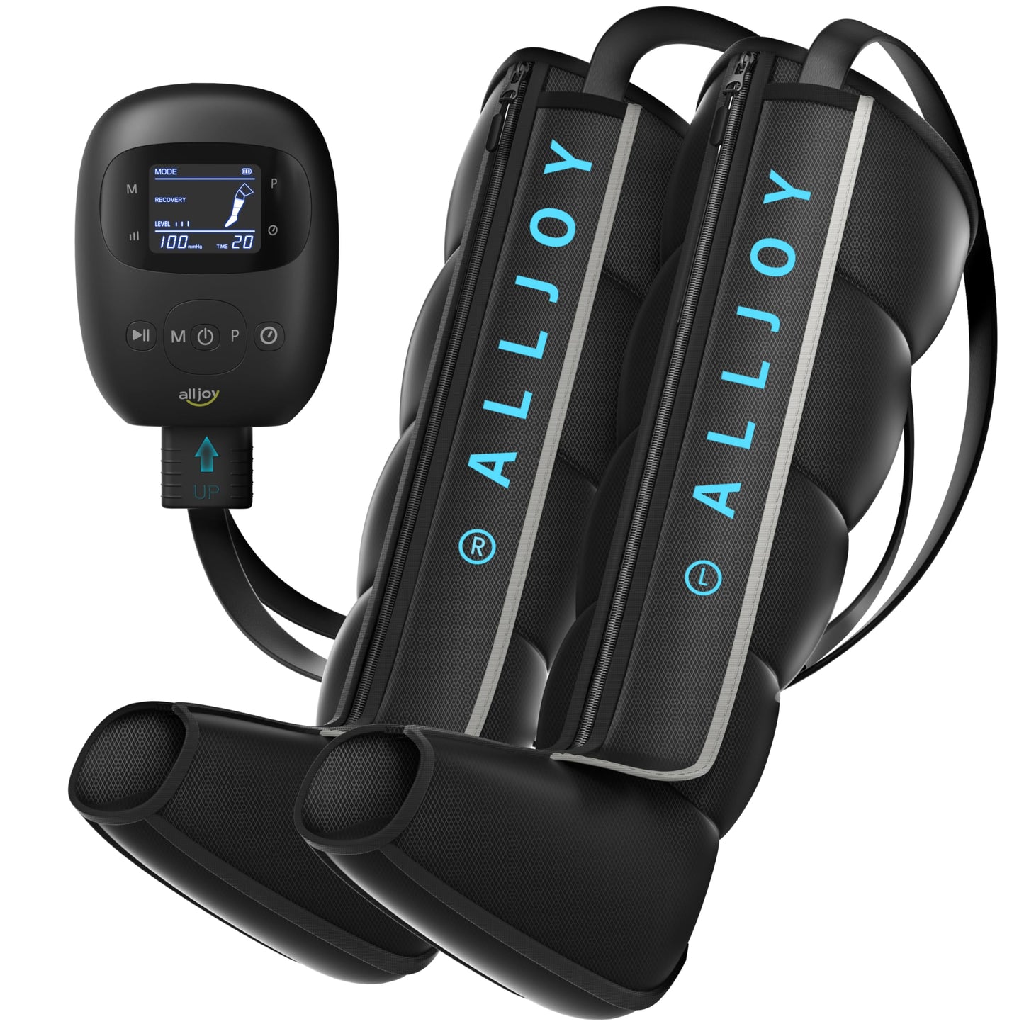 ALLJOY Cordless Air Compression Leg Recovery System, Professional Leg Massager Boots with Smart 5-Zone Tech for Sequential Compression, Fast Muscle Recovery & Swelling Relief for Athletes
